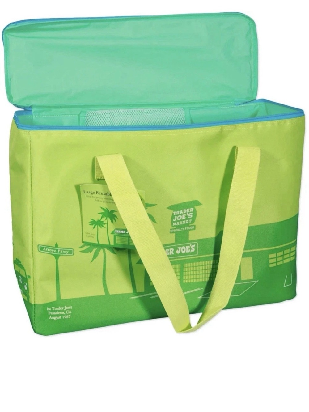 Trader Joe’s Lime Green Insulated Grocery Tote limited edition